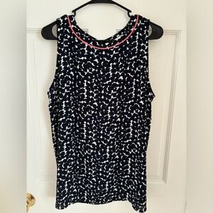 Loft Outlet Women’s Camisole Navy and White Floral Motif Size Large